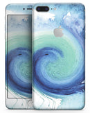 Blue and Teal Watercolor Swirl - Skin-kit for the iPhone 8 or 8 Plus