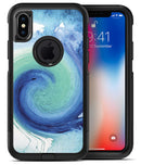 Blue and Teal Watercolor Swirl - iPhone X OtterBox Case & Skin Kits
