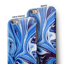 Blue and White Blended Paint iPhone 6/6s or 6/6s Plus 2-Piece Hybrid INK-Fuzed Case