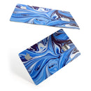 Blue and White Blended Paint - Premium Protective Decal Skin-Kit for the Apple Credit Card