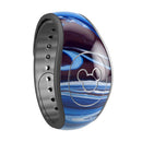 Blue and White Blended Paint - Decal Skin Wrap Kit for the Disney Magic Band