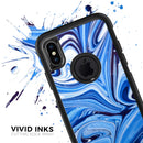 Blue and White Blended Paint - Skin Kit for the iPhone OtterBox Cases
