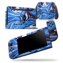 Blue and White Blended Paint - Skin Wrap Decal for Nintendo Switch Lite Console & Dock - 3DS XL - 2DS - Pro - DSi - Wii - Joy-Con Gaming Controller