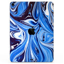 Blue and White Blended Paint - Full Body Skin Decal for the Apple iPad Pro 12.9", 11", 10.5", 9.7", Air or Mini (All Models Available)