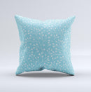 Blue and White Twig Pattern ink-Fuzed Decorative Throw Pillow