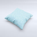 Blue and White Twig Pattern ink-Fuzed Decorative Throw Pillow