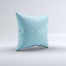 Blue and White Twig Pattern ink-Fuzed Decorative Throw Pillow