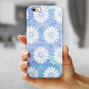 Blue and White Watercolor Flower Print Pattern iPhone 6/6s or 6/6s Plus 2-Piece Hybrid INK-Fuzed Case