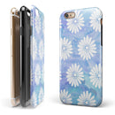 Blue and White Watercolor Flower Print Pattern iPhone 6/6s or 6/6s Plus 2-Piece Hybrid INK-Fuzed Case