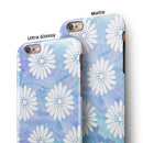 Blue and White Watercolor Flower Print Pattern iPhone 6/6s or 6/6s Plus 2-Piece Hybrid INK-Fuzed Case