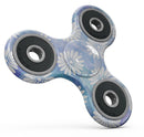 Blue and White Watercolor Flower Print Pattern Full-Body Fidget Spinner Skin-Kit