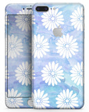 Blue and White Watercolor Flower Print Pattern - Skin-kit for the iPhone 8 or 8 Plus