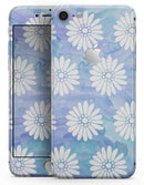 Blue and White Watercolor Flower Print Pattern - Skin-kit for the iPhone 8 or 8 Plus