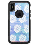 Blue and White Watercolor Flower Print Pattern - iPhone X OtterBox Case & Skin Kits