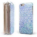 Blue and White Watercolor Leaves Pattern iPhone 6/6s or 6/6s Plus 2-Piece Hybrid INK-Fuzed Case