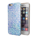 Blue and White Watercolor Leaves Pattern iPhone 6/6s or 6/6s Plus 2-Piece Hybrid INK-Fuzed Case