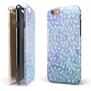 Blue and White Watercolor Leaves Pattern iPhone 6/6s or 6/6s Plus 2-Piece Hybrid INK-Fuzed Case
