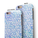Blue and White Watercolor Leaves Pattern iPhone 6/6s or 6/6s Plus 2-Piece Hybrid INK-Fuzed Case
