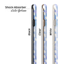Blue and White Watercolor Leaves Pattern iPhone 6/6s or 6/6s Plus 2-Piece Hybrid INK-Fuzed Case