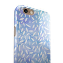Blue and White Watercolor Leaves Pattern iPhone 6/6s or 6/6s Plus 2-Piece Hybrid INK-Fuzed Case