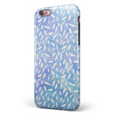 Blue and White Watercolor Leaves Pattern iPhone 6/6s or 6/6s Plus 2-Piece Hybrid INK-Fuzed Case