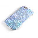 Blue and White Watercolor Leaves Pattern iPhone 6/6s or 6/6s Plus 2-Piece Hybrid INK-Fuzed Case