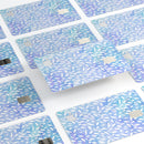 Blue and White Watercolor Leaves Pattern - Premium Protective Decal Skin-Kit for the Apple Credit Card