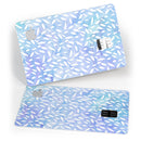 Blue and White Watercolor Leaves Pattern - Premium Protective Decal Skin-Kit for the Apple Credit Card