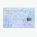 Blue and White Watercolor Leaves Pattern - Premium Protective Decal Skin-Kit for the Apple Credit Card