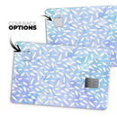 Blue and White Watercolor Leaves Pattern - Premium Protective Decal Skin-Kit for the Apple Credit Card