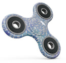 Blue and White Watercolor Leaves Pattern Full-Body Fidget Spinner Skin-Kit