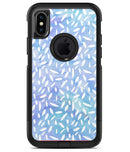 Blue and White Watercolor Leaves Pattern - iPhone X OtterBox Case & Skin Kits