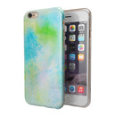 Blue to Green 4221 Absorbed Watercolor Texture iPhone 6/6s or 6/6s Plus 2-Piece Hybrid INK-Fuzed Case