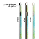 Blue to Green 4221 Absorbed Watercolor Texture iPhone 6/6s or 6/6s Plus 2-Piece Hybrid INK-Fuzed Case