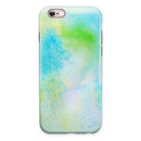 Blue to Green 4221 Absorbed Watercolor Texture iPhone 6/6s or 6/6s Plus 2-Piece Hybrid INK-Fuzed Case