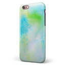 Blue to Green 4221 Absorbed Watercolor Texture iPhone 6/6s or 6/6s Plus 2-Piece Hybrid INK-Fuzed Case