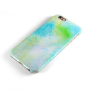Blue to Green 4221 Absorbed Watercolor Texture iPhone 6/6s or 6/6s Plus 2-Piece Hybrid INK-Fuzed Case