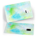 Blue to Green 4221 Absorbed Watercolor Texture - Premium Protective Decal Skin-Kit for the Apple Credit Card