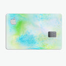 Blue to Green 4221 Absorbed Watercolor Texture - Premium Protective Decal Skin-Kit for the Apple Credit Card