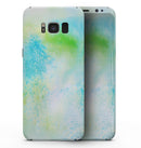 Blue to Green 4221 Absorbed Watercolor Texture - Samsung Galaxy S8 Full-Body Skin Kit