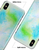 Blue to Green 4221 Absorbed Watercolor Texture - iPhone X Clipit Case