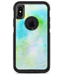 Blue to Green 4221 Absorbed Watercolor Texture - iPhone X OtterBox Case & Skin Kits