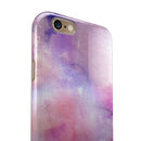 Blue to Purps Absorbed Watercolor Texture iPhone 6/6s or 6/6s Plus 2-Piece Hybrid INK-Fuzed Case