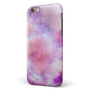 Blue to Purps Absorbed Watercolor Texture iPhone 6/6s or 6/6s Plus 2-Piece Hybrid INK-Fuzed Case