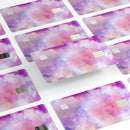 Blue to Purps Absorbed Watercolor Texture - Premium Protective Decal Skin-Kit for the Apple Credit Card