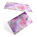 Blue to Purps Absorbed Watercolor Texture - Premium Protective Decal Skin-Kit for the Apple Credit Card