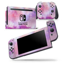 Blue to Purps Absorbed Watercolor Texture - Skin Wrap Decal for Nintendo Switch Lite Console & Dock - 3DS XL - 2DS - Pro - DSi - Wii - Joy-Con Gaming Controller