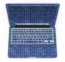 Blue with Purple and Aqua Strokes Pattern - MacBook Pro with Retina Display Full-Coverage Skin Kit