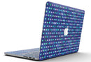 Blue with Purple and Aqua Strokes Pattern - MacBook Pro with Retina Display Full-Coverage Skin Kit