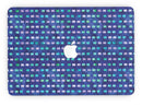 Blue with Purple and Aqua Strokes Pattern - MacBook Pro with Retina Display Full-Coverage Skin Kit